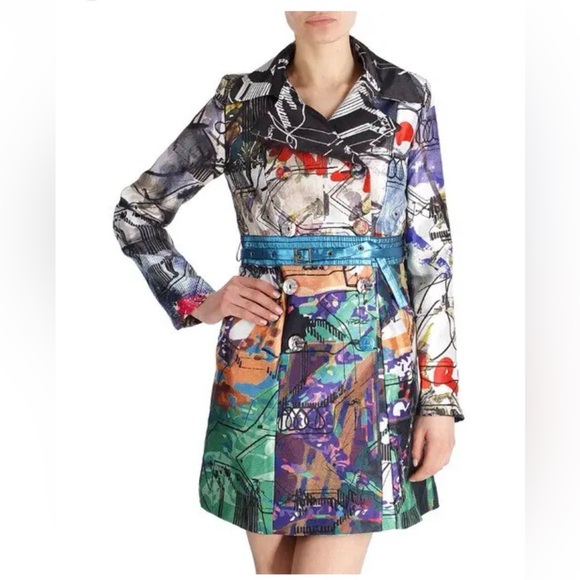 Desigual Jackets & Blazers - NEW 🦋Desigual Floral Embroidered Jacket 40 (m-large) trench coat multicolor